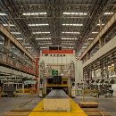 济南二机产，四点多连杆锻压线6000吨，五机联动。带自.