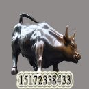 华尔街牛雕塑，金牛雕塑，大型铜牛雕塑